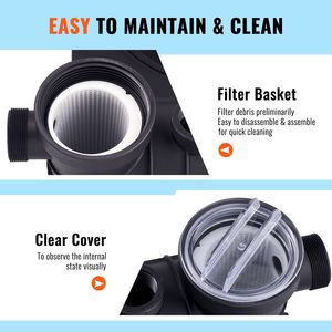 Sistema di Pompe per Piscine Fuori Terra da 1 HP, Pompa con Filtro a Sabbia da 16 Pollici con Set Combo a 6 Vie da 3500 GPH per Filtri di Piscine - Product Image 5