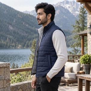 Gilet réversible fabriqué avec un tissu de haute qualité, design deux-en-un, construction légère, coupe confortable, poches fonctionnelles - Product Image 3