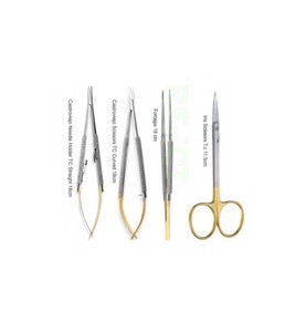 Ensemble professionnel de porte-aiguilles Mayo-Hegar et de pinces à iris pour usage chirurgical, dentaire et de laboratoire - Product Image 1