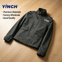 Veste décontractée pour homme à col montant, avec logo personnalisé, en matériaux de qualité supérieure, style vintage, pour le travail et la mode en extérieur, idéale pour le quotidien