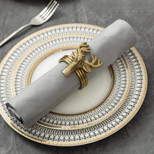 Anneau de serviette en métal moderne, élégant, pour la décoration de table, idéal pour la salle à manger et les réceptions de mariage, anneau de serviette décoratif en or de luxe - Product Image 5