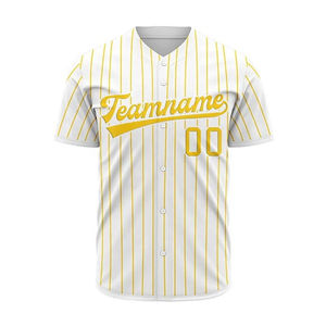 Maillot de baseball personnalisé à rayures blanches, numéros d'équipe, uniforme d'équipe, shorts, fabricant de vêtements de sport OEM - Product Image 3