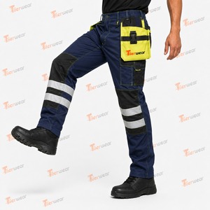 Pantalones de Trabajo de Alta Visibilidad para Hombre, con Cinta Reflectante, Pantalones de Seguridad de Algodón, Certificación AS/NZS, Impresión Personalizada, Marca Privada OEM - Product Image 4