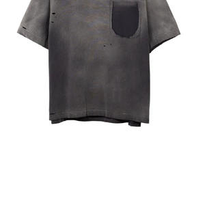 Camiseta Ringer Extra Grande de Punto Grueso con Logotipo Estampado, 100% Algodón Ecológico Anti-UV para Hombre - Product Image 4