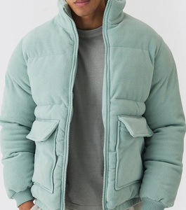 Blouson matelassé premium pour homme – Veste décontractée d'extérieur coupe-vent avec fermeture éclair et poches latérales pour l'hiver - Product Image 1