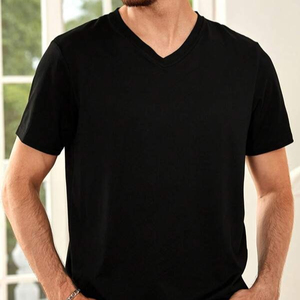 2025 Men's High Quality 100% Cotton V-Neck Printed Button-<b>Down</b> Shirt Solid Pattern with Latest Design - Product Image 1