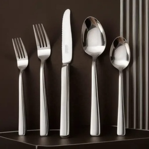 Hammer Mirrored Steel Europe Design 24pc Stainless Steel Flatware <b>Set</b> Classic Style Wedding Party Sustainable Elegant - Product Image 3
