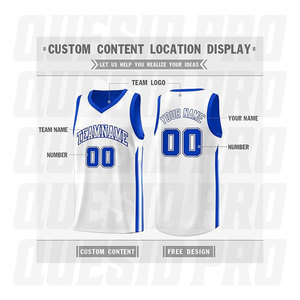 Maillot de basketball personnalisable respirant grande taille, imprimé numériquement, réversible, pour la vente en gros - Product Image 4