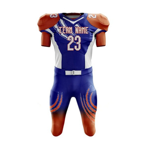 Uniforme de Fútbol Americano Totalmente Personalizado con Impresión de Nombre del Jugador, Uniforme Deportivo de Fútbol Americano para Venta en Línea a Bajo Precio - Product Image 2