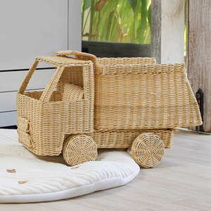 Camión de juguete de ratán tejido a mano para niños, juguetes imaginativos para niños de alta calidad, camiones miniatura en venta - Product Image 5