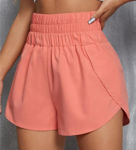 Shorts Deportivos de Punto Verde Menta de Cintura Alta, Elásticos, Holgados y Transpirables para Mujer - Product Image 2