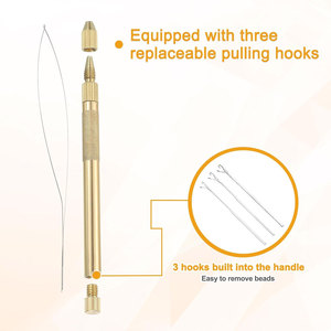 Kit d'outils professionnels pour extensions de cheveux, pinces en acier inoxydable pour la pose et le retrait de micro-anneaux, aiguille à boucle micro-ring - Product Image 3