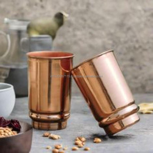 Stylish copper glass <b>set</b> handcrafted for eco-friendly dining <b>gifting</b> and traditional Indian household daily use - Product Image 2