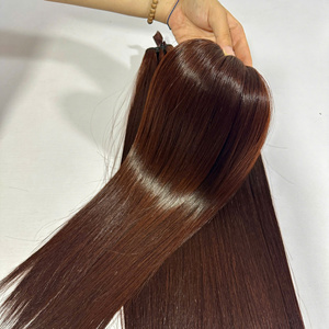 ผมแท้เวียดนาม Ksix Hair Super Double Drawn  จัดเรียงเกล็ดผม  ถักด้วยเครื่องจักรแบบ Double Weft  รับทำโลโก้ตามสั่ง  น้ำหนัก 100 กรัม สีดำ - Product Image 6