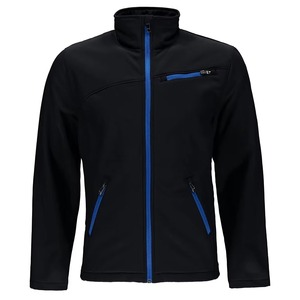 Veste softshell pour homme, imperméable 10 000 mm, coupe-vent, fermeture éclair, col montant, coupe régulière, couleur unie, vêtements d'extérieur pour l'hiver - Product Image 3