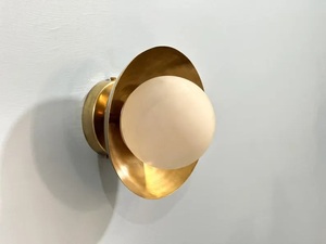 Luminaire de plafond rond en laiton moderne, décoration minimaliste pour la maison, éclairage intérieur - Product Image 2