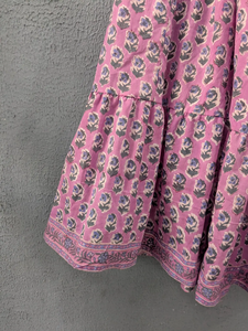 Jupe en coton imprimée à la main, jupe en coton à fleurs, vêtements ethniques, jupe longue maxi pour femmes, robe d'été, cadeau pour elle - Product Image 5