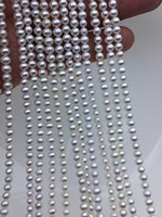 Perles d'eau douce blanches AAA de 4-4,5 mm, perles de taille petite, perles en vrac pour la fabrication de colliers, boucles d'oreilles, bijoux, approvisionnement en gros