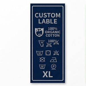 Étiquettes tissées personnalisées de haute qualité, conception de logo de marque, étiquettes à coudre pour vêtements et chemises, étiquettes personnalisées à pli d'extrémité haute densité - Product Image 1
