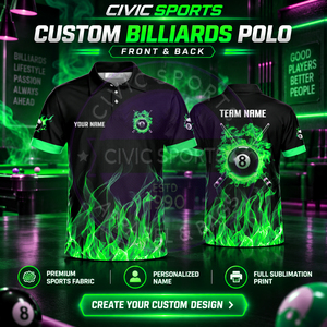 Camiseta de Billar Personalizada de Secado Rápido y Transpirable con Impresión Digital, Camiseta de Equipo en Tela de Poliéster/Algodón con Impresión por Transferencia de Calor - Product Image 4