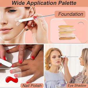 Espátula de Acero Inoxidable de Diseño Personalizado con Punta Inclinada y Cabeza Redonda para Mezclar, Ideal para Maquilladores y Trabajos con Cemento - Product Image 6
