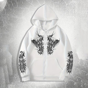 Men's Regular Fit 100% Cotton Fleece Zip-Up Hoodie with Front Logo Design Pocket Quick Dry & Breathable Autumn Casual Style - Product Image 1