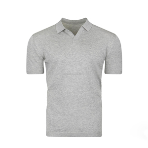 Fabricación al por Mayor de Camisetas Polo de Punto Gris de Manga Corta para Hombre para el Verano - Product Image 3