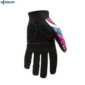 Gants de motocross respirants, antichocs, antidérapants, en cuir organique, fermeture à boucle, unisexe, polyester, pour vélo, moto - Product Image 5