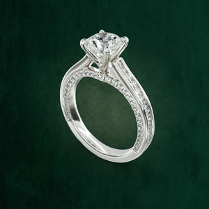 Anillo de Oro Sólido de 18K con Dos Piedras Redondas Brillantes del Zodíaco y Engaste de Puntas - Venta al por Mayor OEM B2B Personalizada - Product Image 1