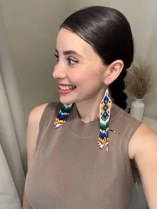 ต่างหูลูกปัดแบบขายส่ง ต่างหูพู่ประดับลูกปัด Miyuki: เครื่องประดับโบโฮเม็กซิกันทำมือสำหรับผู้หญิงสำหรับงานปาร์ตี้ วันเกิด งานแต่งงาน - Product Image 5