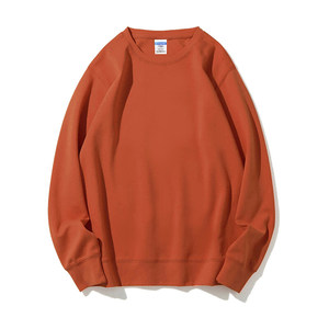 Sweat-shirt unisexe à col rond surdimensionné en molleton, couleur unie, coupe classique, pull tricoté décontracté, respirant, polyester/coton, pour l'hiver - Product Image 6
