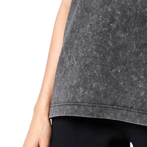 Camiseta de Verano para Mujer, de Lona de Alta Calidad, Lavado Ácido, Cuello Redondo, Suave, Transpirable, Anti-UV, Secado Rápido, Corte Regular - Product Image 3