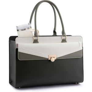 Sac fourre-tout moderne pour femme, sac à main en cuir véritable minimaliste et structuré, spacieux, pour le travail et les affaires - Product Image 2