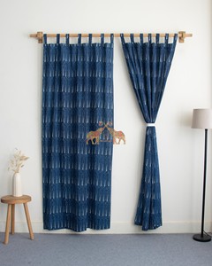 Tapis en coton imprimé à la main avec motif ethnique de feuilles, style bohème, à ombrage léger, pour salon et hôtel - Product Image 6