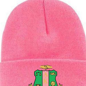 Gorro de Punto AKA, Gorro de Invierno con Bordado Griego, Gorro Cálido y Suave con Borde, Unisex, para Clima Frío, a la Moda - Product Image 6