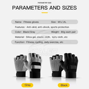 Gants de sport en néoprène demi-doigts polyvalents pour la musculation, l'entraînement et le conditionnement physique - Product Image 4