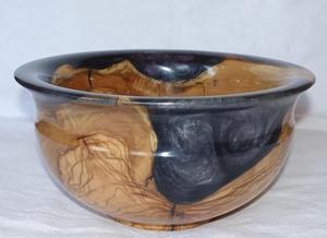 Tazón de Resina Epoxi y Madera de Acacia Hecho a Mano, Libre de BPA, de Alta Calidad, con Superficie Pulida, para Servir y Presentar Frutas - Product Image 4