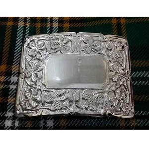 Hebillas de cinturón celtas irlandesas con trébol para hombre, acabado cromado, accesorios de vestimenta más vendidos al por mayor 2026 - Product Image 1