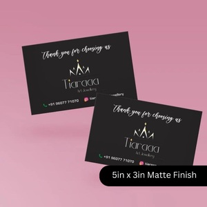 การ์ดขอบคุณแบบแบน การ์ดขอบคุณแบบพิมพ์ลายตามสั่ง การ์ดขอบคุณสำหรับธุรกิจ การ์ดขอบคุณพร้อมบรรจุภัณฑ์ การ์ดแทรก - Product Image 2