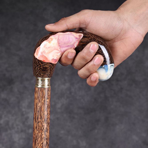 Bâton de marche en bois dur de qualité supérieure, canne de randonnée en bois naturel, fournisseur d'exportation, bâton de marche rustique en bois - Product Image 2