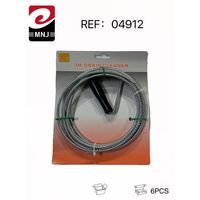 Desatascador de Drenajes Portátil de Acero Inoxidable de 3 Metros con Mango de Plástico, Modelo 04912, para Limpieza de Tuberías y Hecho en China