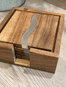 2025 Posavasos de madera de lujo modernos Posavasos de té de mármol de madera cuadrados y redondos para el hogar Oficina al por mayor al mejor precio - Product Image 6