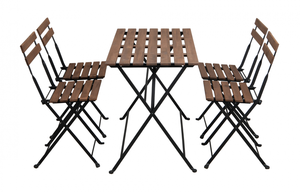 BENK Best-seller Ensemble bistro 5 pièces en bois d'acacia Mobilier de salle à manger d'extérieur certifié FSC pour les écoles et les hôpitaux - Product Image 3