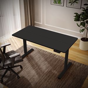 โต๊ะทำงานปรับระดับความสูงได้ด้วยมอเตอร์ไฟฟ้าคู่ สำหรับใช้งานที่บ้านหรือที่ทำงาน  แบบยืนหรือนั่ง  พร้อมท็อปโต๊ะแบบสองชิ้น - Product Image 2