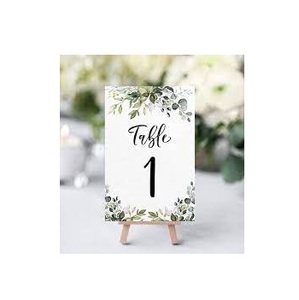 Porta Números de Mesa de Acrílico Transparente con Base de Madera, Soporte para Números de Caligrafía Dorados en Forma de Arco para Bodas, Restaurantes y Eventos - Product Image 2
