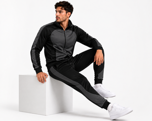 Conjunto Deportivo Personalizado con Logotipo, Ropa Deportiva Premium Negra para Hombre - Product Image 5