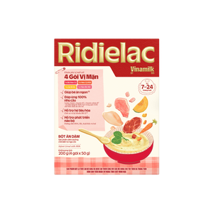 Vinamilk Ridielac - Céréales pour 6-24 <span class=keywords><strong>mois</strong></span> - Formule enrichie en vitamines - <span class=keywords><strong>4</strong></span> saveurs salées - 200g x 24 boîtes par carton - Product Image 1