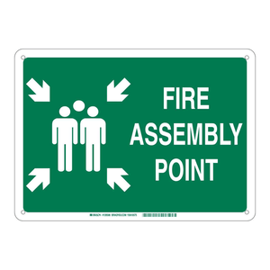 Panneau de signalisation de point d'assemblage Brady, résistant aux intempéries, haute visibilité, utilisation intérieure/extérieure - Product Image 2
