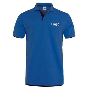 Chemises polo pour hommes en polyester de haute qualité, logo personnalisé brodé, chemise polo de golf en coton pour hommes - Product Image 1