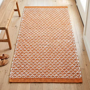 Natural Stripe Handwoven Cotton <b>Floor</b> <b>Runner</b> for <b>Kitchen</b> Hallway Farmhouse & Organic Modern Home - Product Image 6